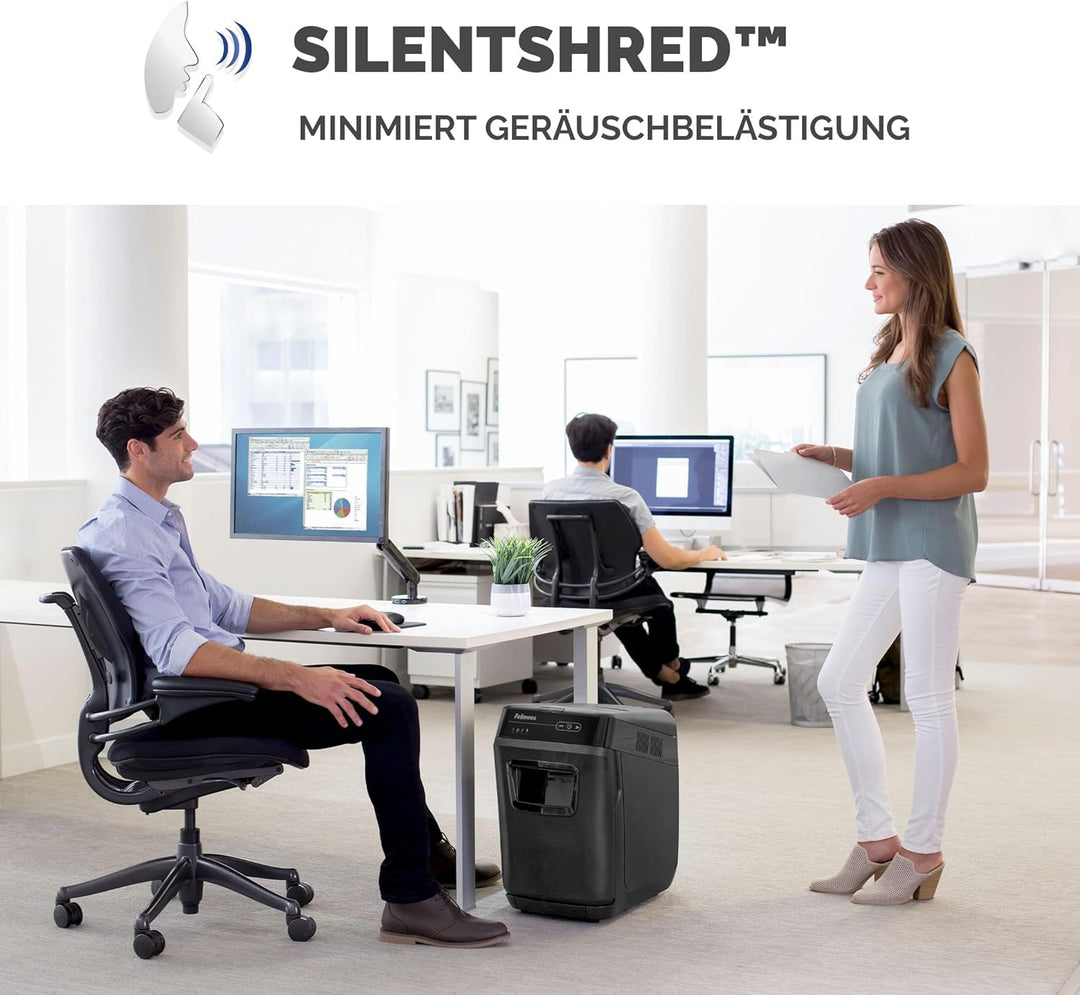 Fellowes Autofeed Aktenvernichter Automax™ 200C, 4 x 38 mm Partikelschnitt (P-4), 200 Blatt, für 1-3