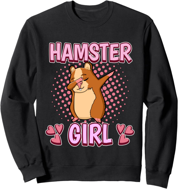Damen Hamster Girl Mädchen Hamster Sweatshirt