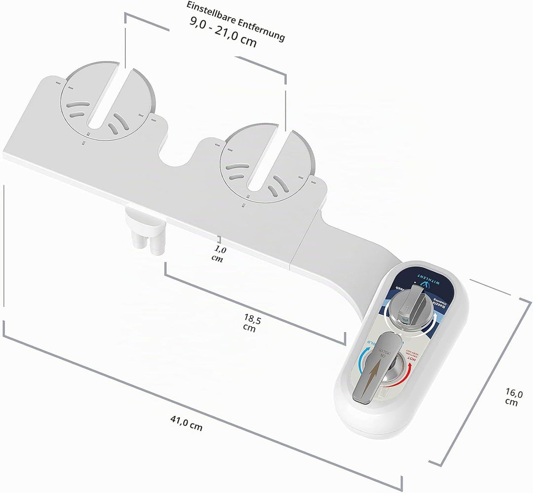 Bidet Einsatz Für Toilette linkes, Cold/Heiss Water Bidet Dusch-WC,mit Einziehbare selbstreinigende