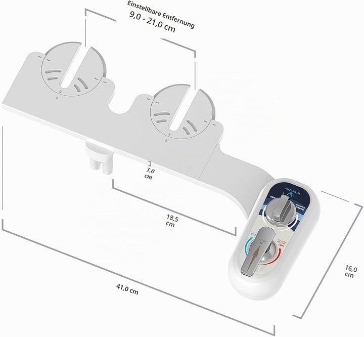 Bidet Einsatz Für Toilette linkes, Cold/Heiss Water Bidet Dusch-WC,mit Einziehbare selbstreinigende