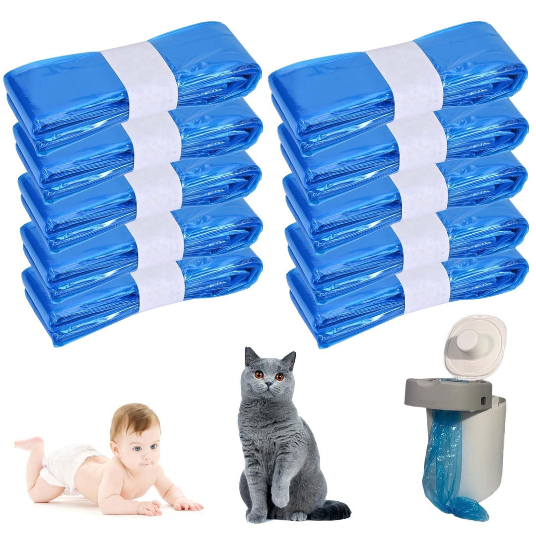 10 Stück Windeleimer Nachfüllkassetten, Nachfüllkassetten für Katzenklo-Mülleimer, Nachfüllbeutel, e