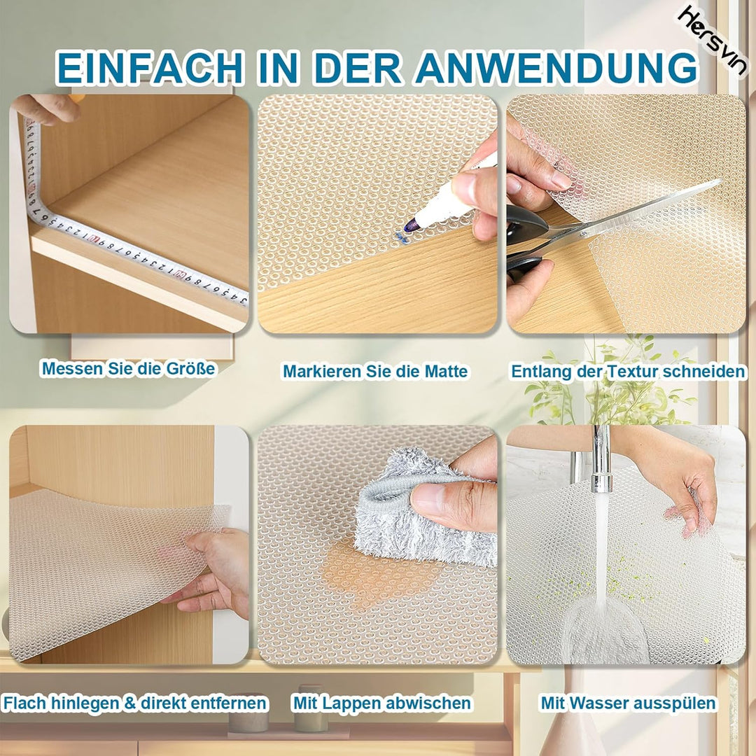 Hersvin Schubladenmatte 60cmx600cm Aufgewertetes Reines Eva Schrankpapier Schubladeneinlage Wasserfe