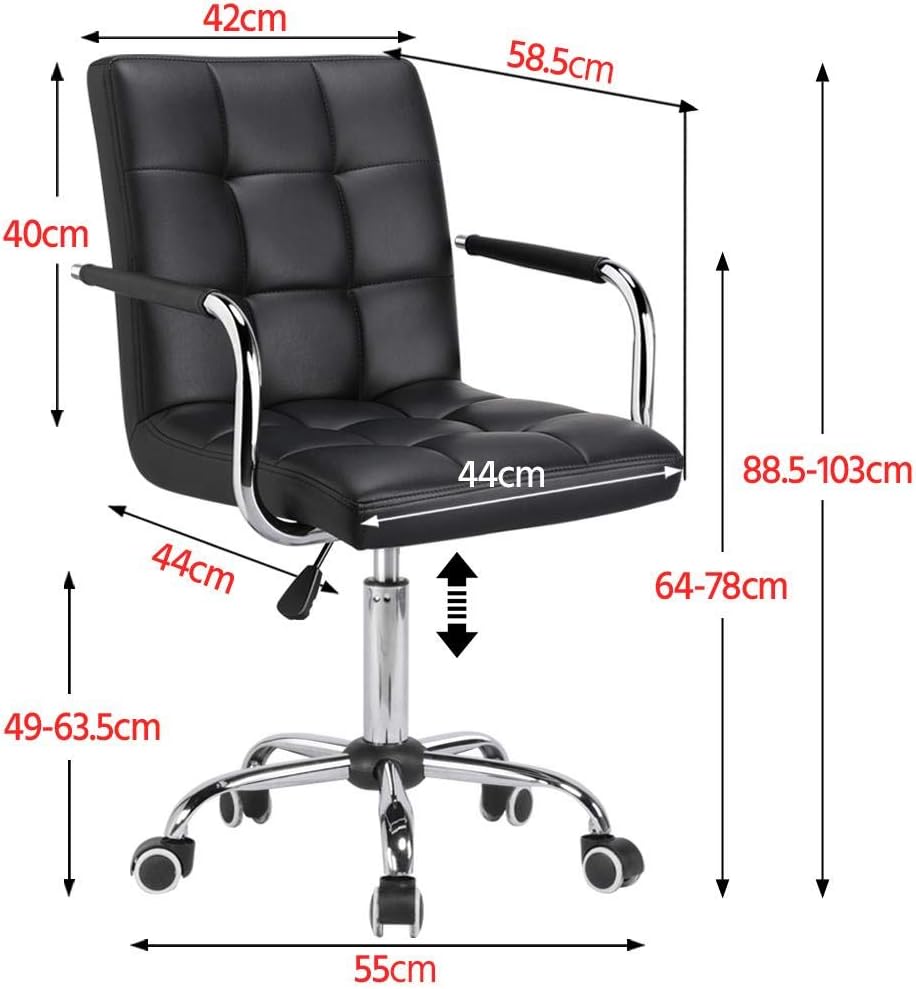 Yaheetech Bürostuhl ergonomischer Schreibtischstuhl Drehstuhl Drehocker Arbeitshocker mit abnehmbare