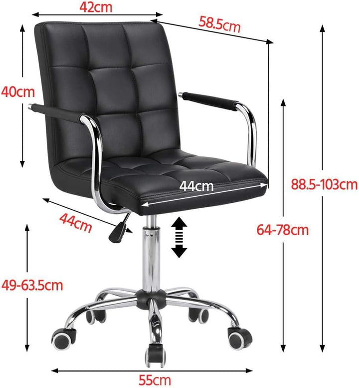 Yaheetech Bürostuhl ergonomischer Schreibtischstuhl Drehstuhl Drehocker Arbeitshocker mit abnehmbare
