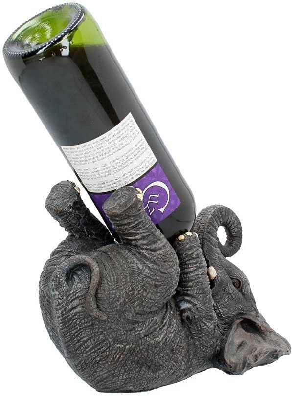 Nemesis Now Guzzlers Elefant Weinflaschenhalter, 21 cm, Grau