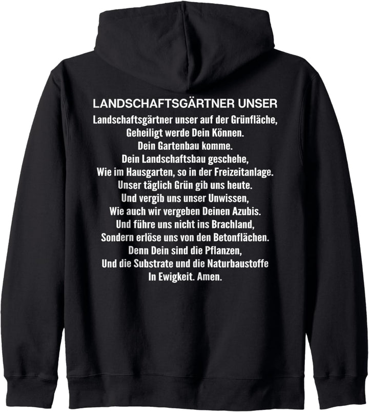 Gartenbau Landschaftsgärtner Unser Gebet Landschaftsgärtner Kapuzenjacke