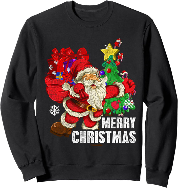 Kinder Christmas Pajama Geschenk Weihnachtsmann Sweatshirt