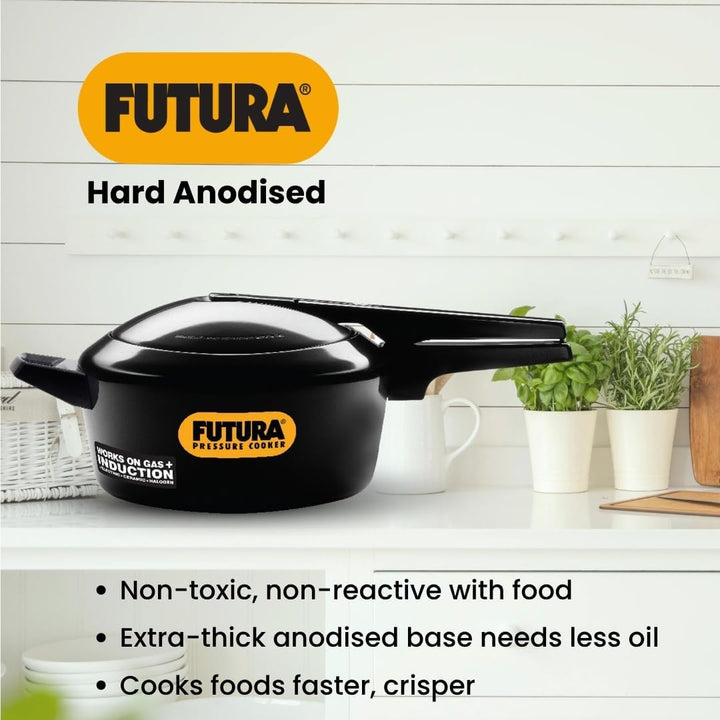HAWKINS Futura Druckkocher, 4 l, Grau 4 Liter, 4 Liter