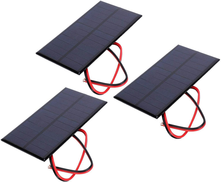 3pcs Solarpanel Solarmodul, DC 6V 1W Polysilicium Solarpanel Zelle Leistungsmodul Solarzelle Photovo