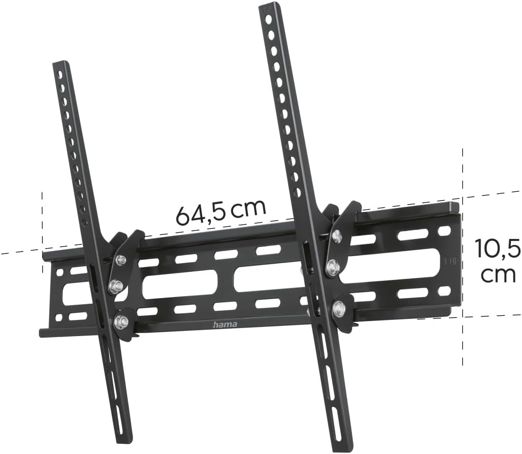 Hama TV Wandhalterung, neigbar (TV Wandhalterung 32-75 Zoll, VESA 50x50 bis VESA 600x400, bis 40 kg,