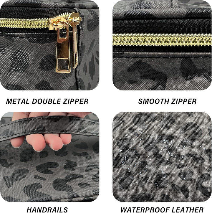 3 Stück Set Kosmetiktasche, grosse Kapazität Reise Make Up Tasche Set Damen, mit tragbarem Griffdesi