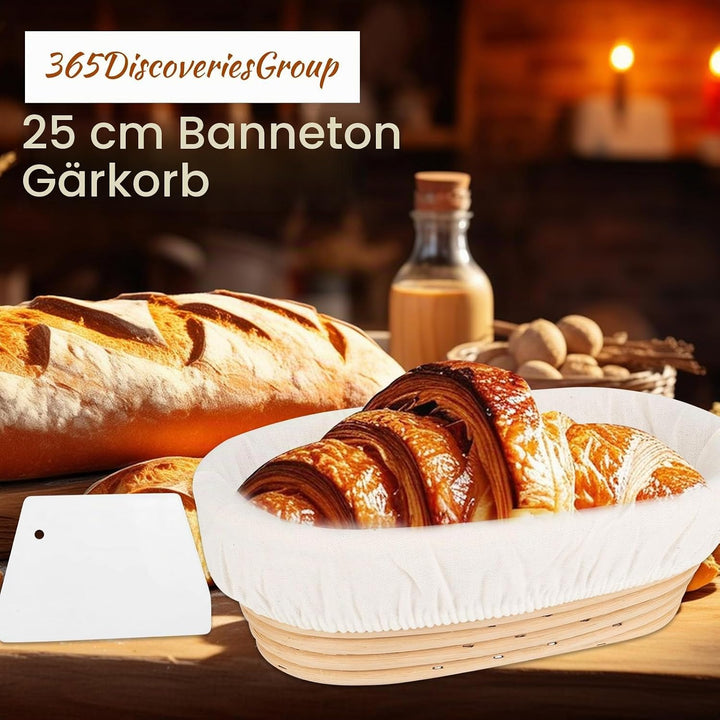 CTDMJ Gärkörbchen 10 Zoll, 7-teilig Sauerteig Brot Gärkorb Set, Sauerteig Starter Set Glas 700ml, 10