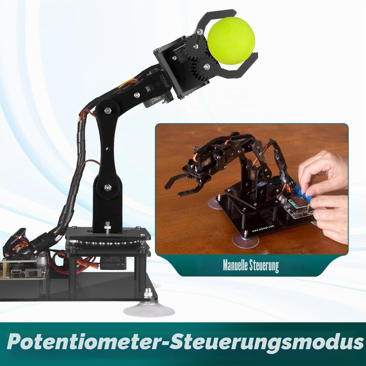 Adeept 5-DOF Roboterarm-Kit 5Achsen-Roboter, kompatibel mit Arduino IDE, programmierbar, DIY-Codieru