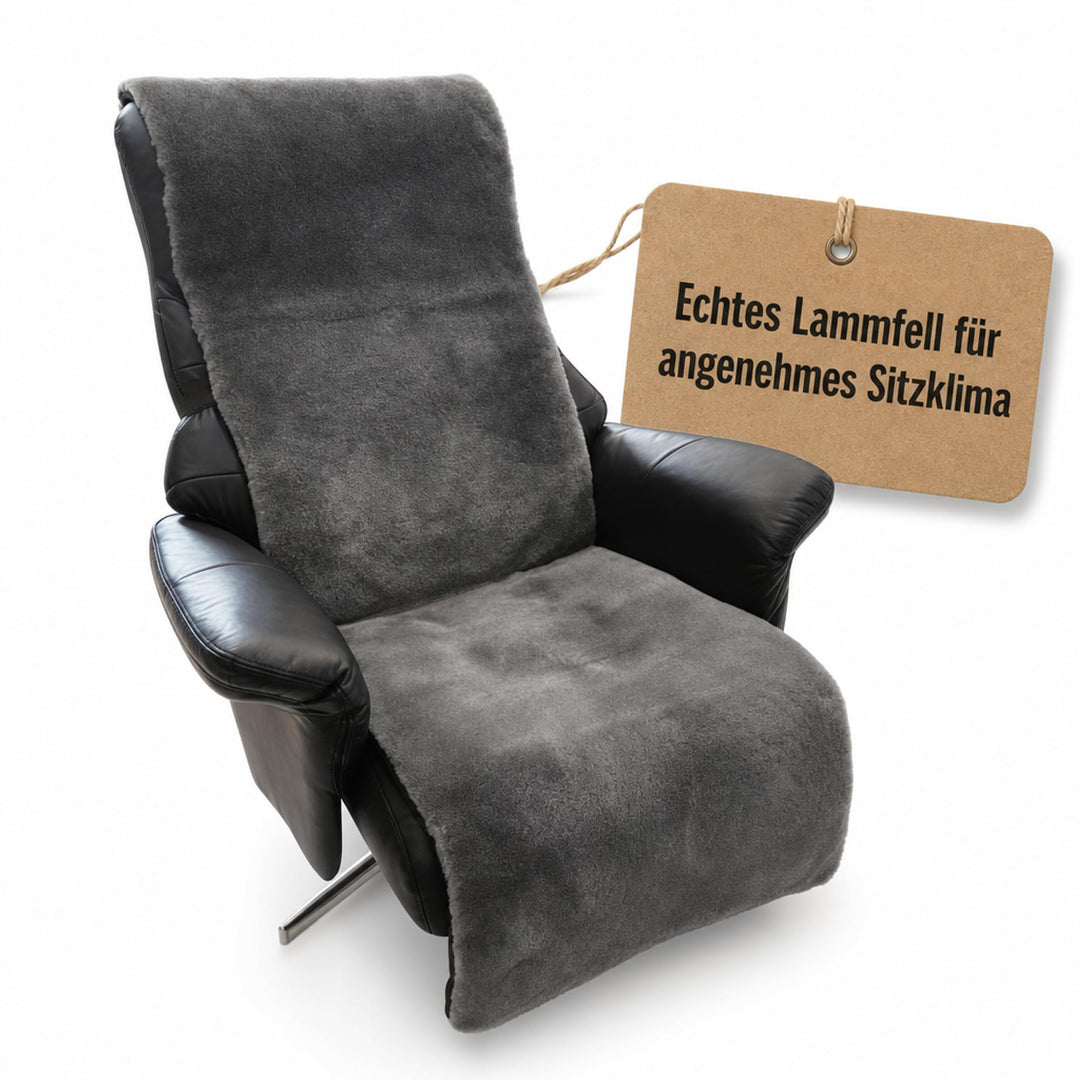 Sesselschoner Lammfell Premium Sesselauflage Relax, Sesselschutz - Breite 50 cm (Länge 160 cm, Schie