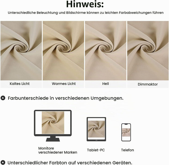 PiccoCasa 2er Set Gardine für Küche Polyester Scheibengardine Kurzgardine Blickdicht Kleine Gardine