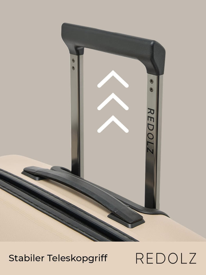 REDOLZ Hartschalen Kabinen-Koffer | Kleiner Trolley 40 x 20 x 55 cm aus hochwertigem, leichtem Polyp