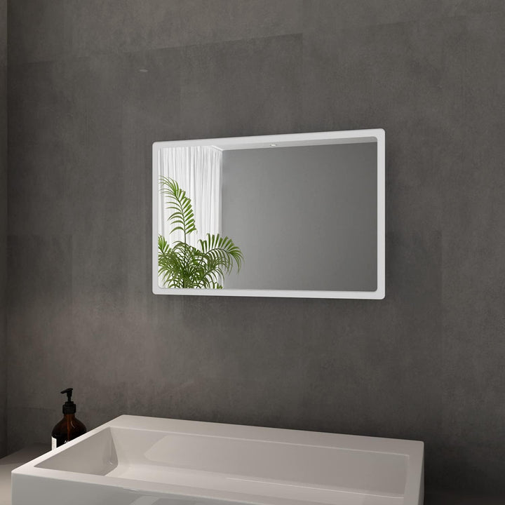 ELEGANT Badspiegel mit LED-Beleuchtung Spiegel kaltweiss Energiesparend LED Badezimmer Wandspiegel B