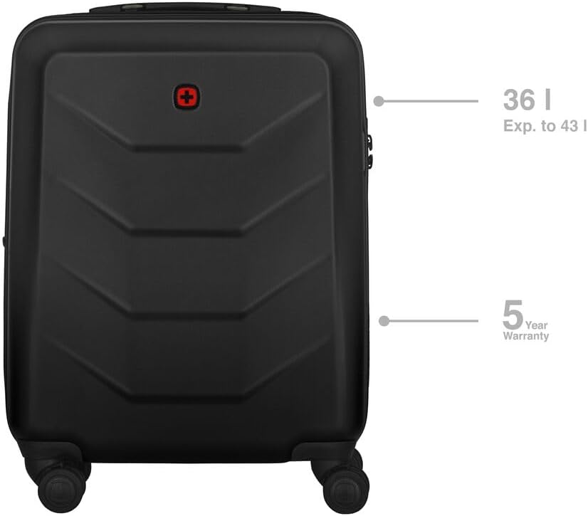 WENGER Prymo Carry-On Hartschalenkoffer, Handgepäck, Trolley, 36 (43) l, Sicherheitsschloss, Damen H