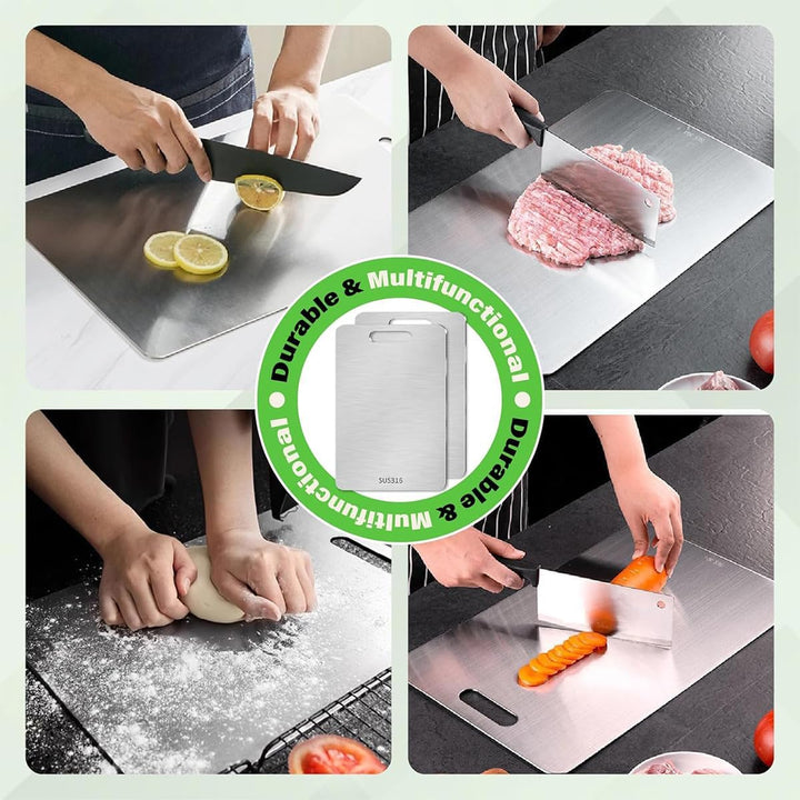 Titan Schneidebrett S316 Edelstahl Schneidebretter Küchenbrett Doppelseitiges Lebensmittel Grade Cut