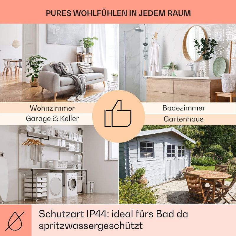 Klarstein Air Art Smart Infrarotheizung, Infrarot Heizung mit IoT/WiFi App-Steuerung, Erkennung Offe
