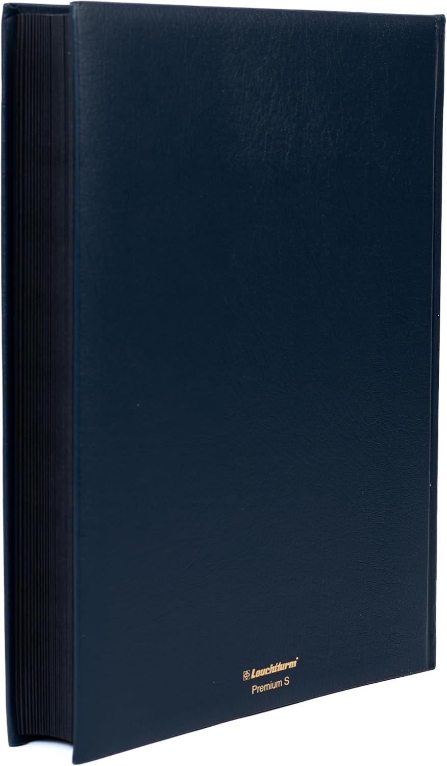 Leuchtturm 301419 Briefmarken-Sammel-Album, Einsteckbuch Premium, DIN A4, 64 Schwarze Seiten, wattie