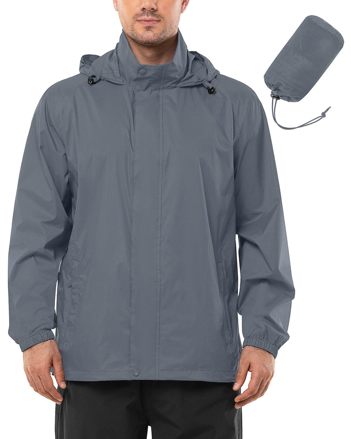Outdoor Ventures Regenjacke Herren Wasserdicht Ultraleichte Dünne Faltbare Regenmantel Atmungsaktiv