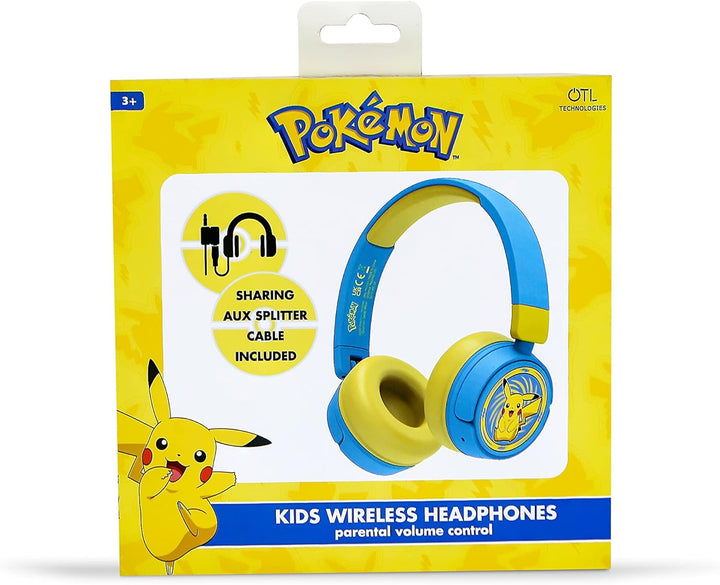OTL Technologies Kinder-Kopfhörer kabellos Pokemon Pikachu Bluetooth faltbar