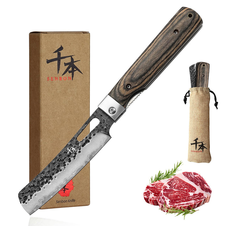 SENBON 440A Camping Kochmesser Edelstahl scharfes japanisches stil faltbares tragbares Reise-Obstmes