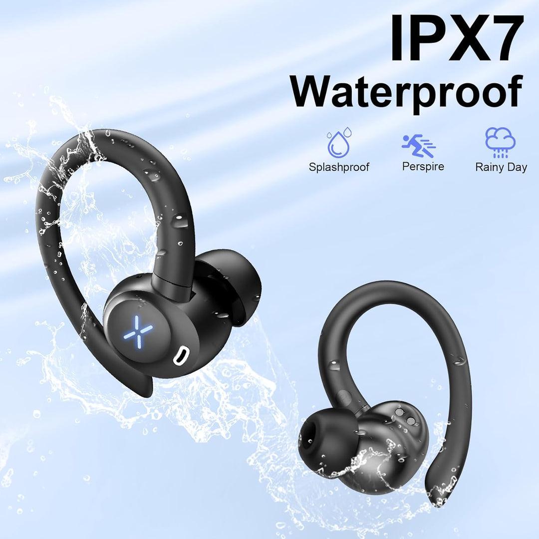 Bluetooth Kopfhörer Sport, 2026 In Ear Kopfhörer Bluetooth 5.4 mit 60h Spielzeit, IPX7 Wasserdichte