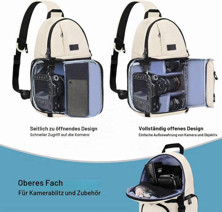 MOSISO Kamera Umhängetasche,DSLR/SLR/Spiegellos Kameratasche Stossfeste Fotografie Kamerarucksack mi