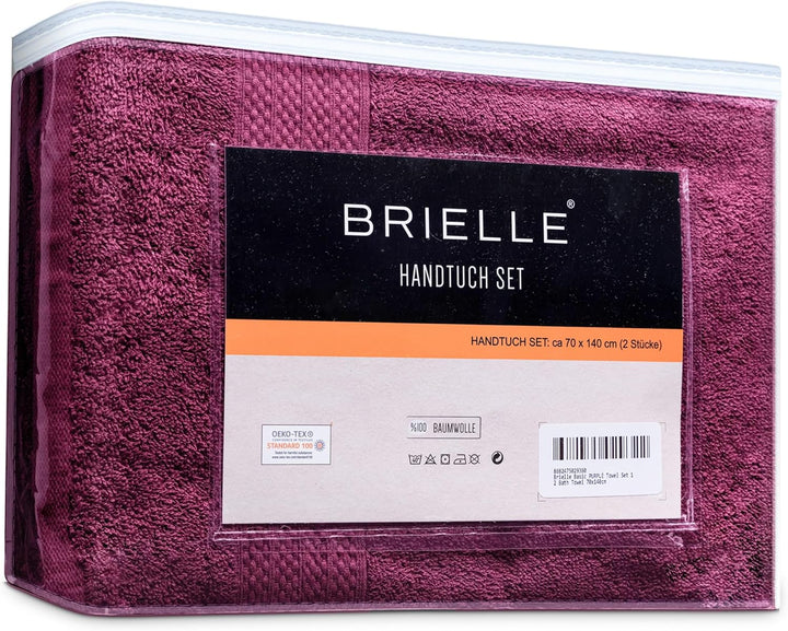 Brielle Handtuch-Set aus 100% Baumwolle - 2 Duschtücher 70x140 cm, Baumwolle Sehr saugfähige Handtüc