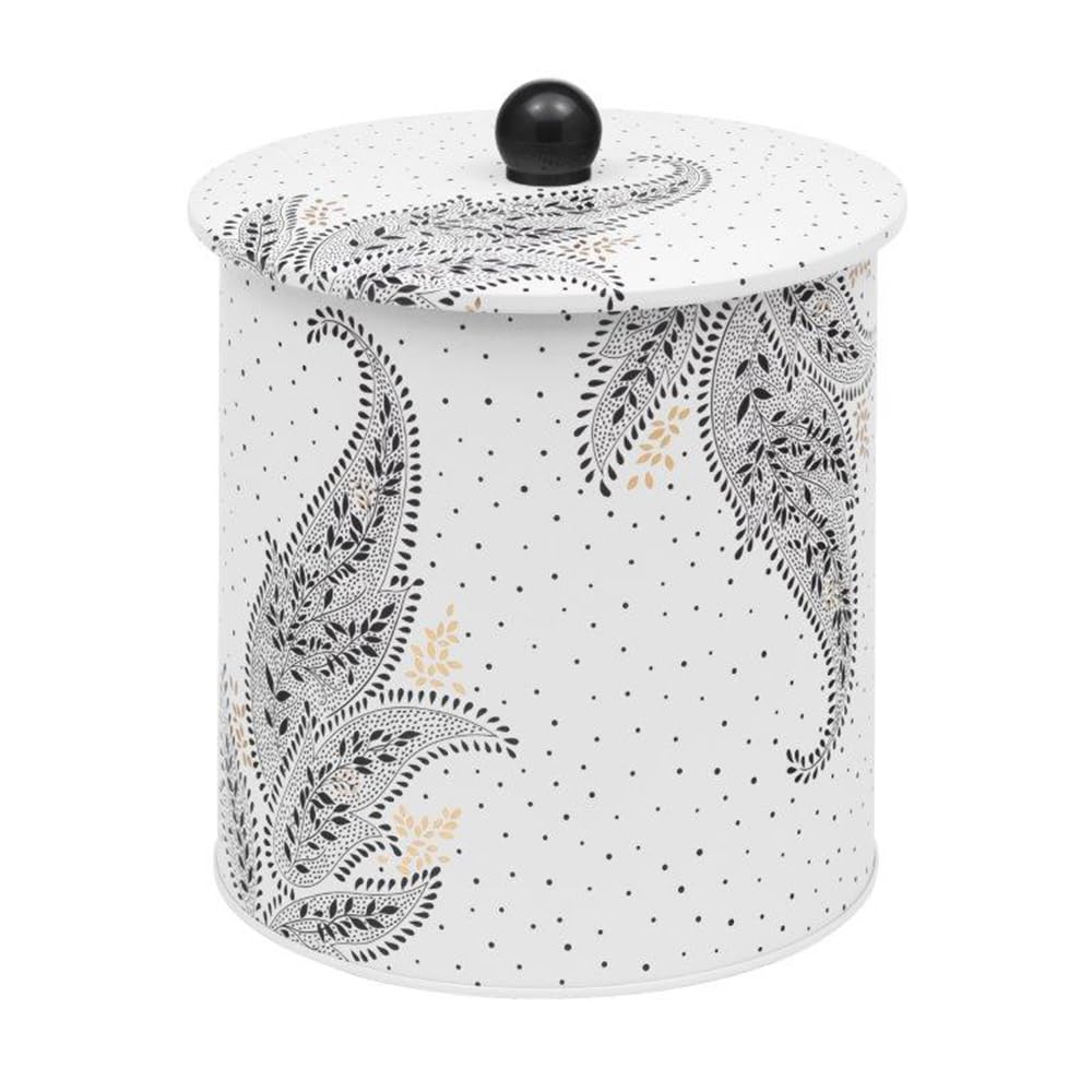 Elite Gift Boxes Sara Miller Artisanne Noir Keksdose, 170 (T) x 173 mm, Weiss-/Schwarzgoldfarben
