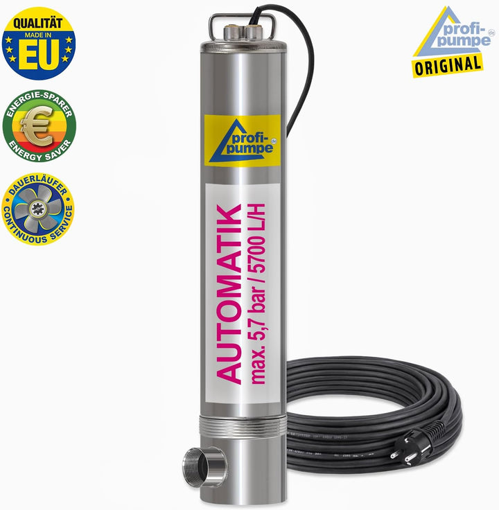 REGENWASSERPUMPE Tauchpumpe TAUCHDRUCKPUMPE ZISTERNENPUMPE Regen-Star-Automatic 750, 20m Kabel mit S