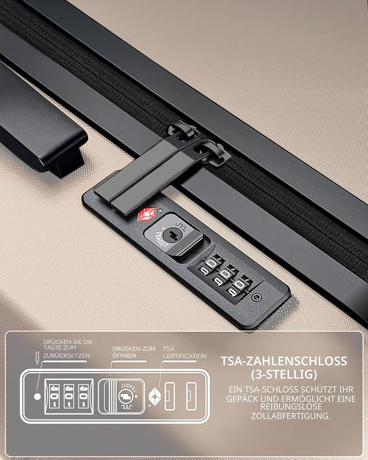 FERGÉ XL Grosser Koffer Hartschale mit TSA Schloss Cannes Rollkoffer Reise-Koffer 77 cm Hartschalenk