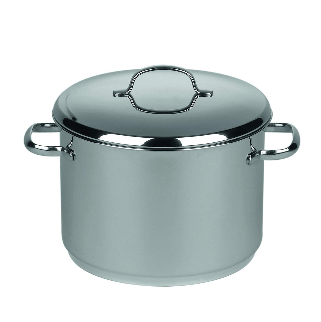 Riess 1809-043 Hoher Topf mit Deckel, CRISTALL, Durchmesser 28 cm, Inhalt 13,5 Liter, Edelstahl