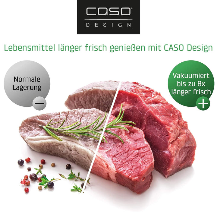 CASO Vacu Chef 77 -Kammervakuumierer aus Edelstahl, starke Vakuumpumpe 77 Liter/Minute, Vakuumierer