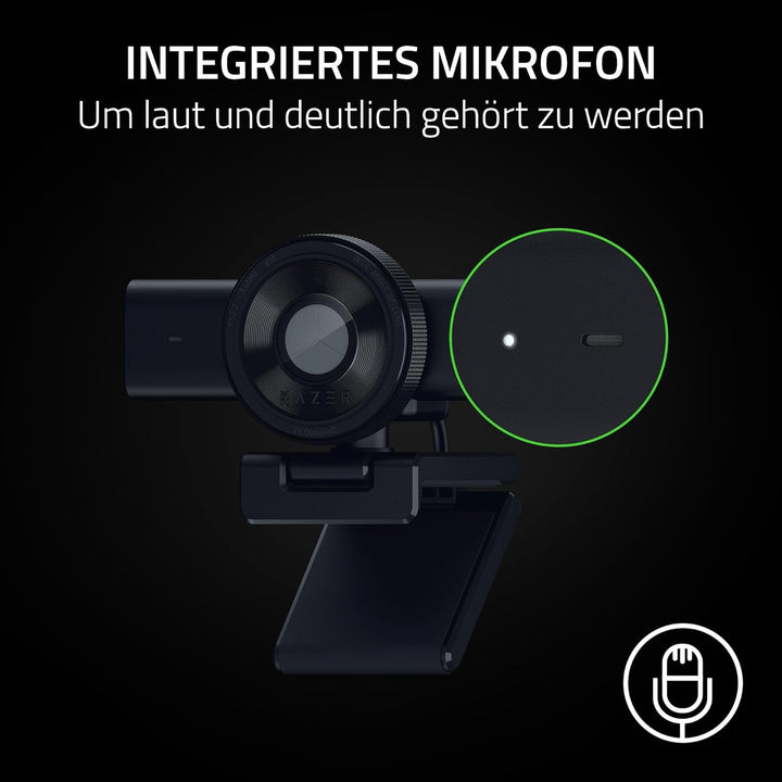 Razer Kiyo V2 X - Full-HD-Webcam 1080p, 60 FPS für Creators - Autofokus - Weitwinkel-Objektiv - Inte
