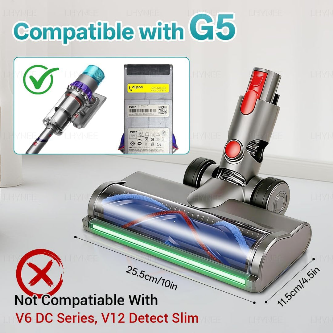 Bürstenkopf mit LED-Beleuchtung für Staubdetektionsfunktion,Kompatibel für Dyson Gen5 Detect Staubsa