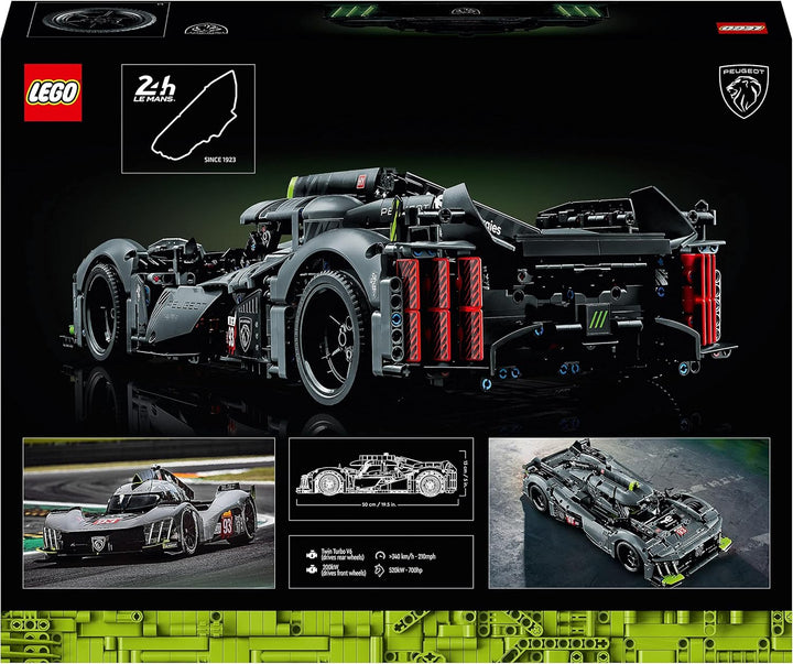 Lego 42156 Technic Peugeot 9X8 24H Le Mans Hybrid Hypercar, legendärer Rennwagen, Modellauto-Bausatz