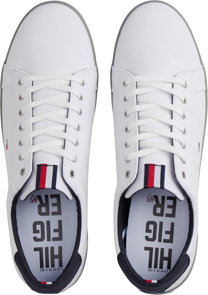Tommy Hilfiger Herren Vulcanized Sneaker Schuhe, 39 EU Weiß