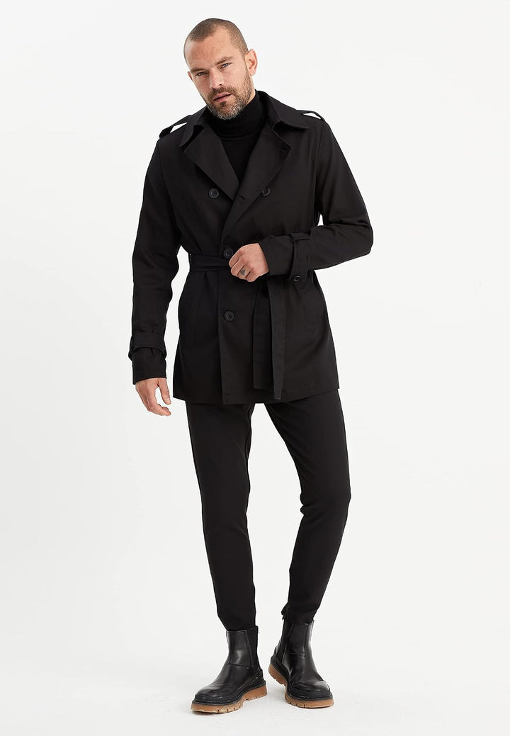 Leif Nelson Trenchcoat Herren kurze Jacke Kurzmantel Halbmantel Business Übergangsjacke Männer Lange