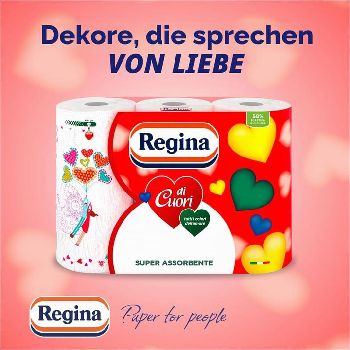 Regina von Herzen Papier Küche, 18 Rollen