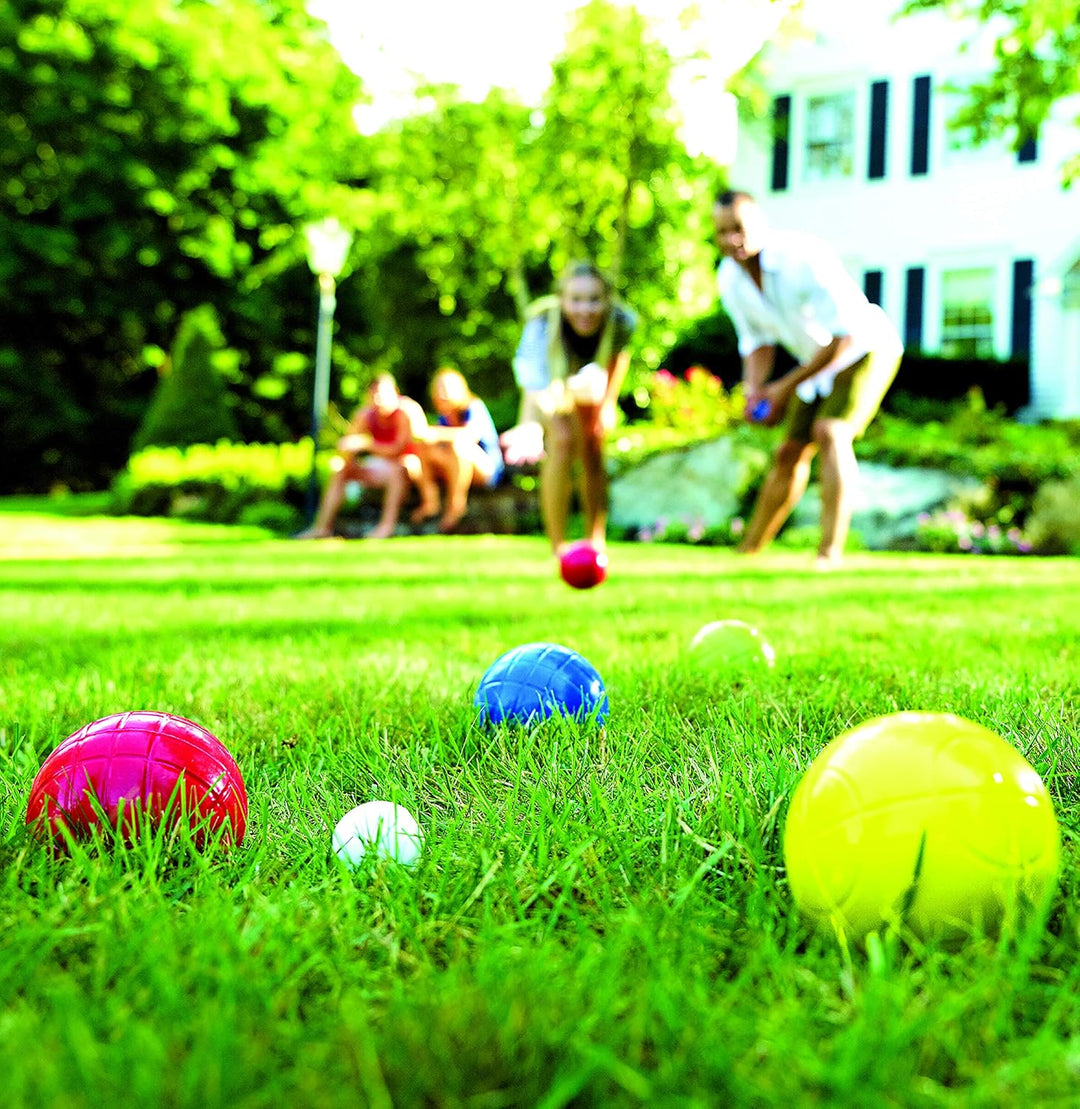 Franklin Sports Boccia-Set: 8 Allwetter-Boccia-Bälle und 1 Pallino, Strand, Hinterhof, Rasen oder Pa