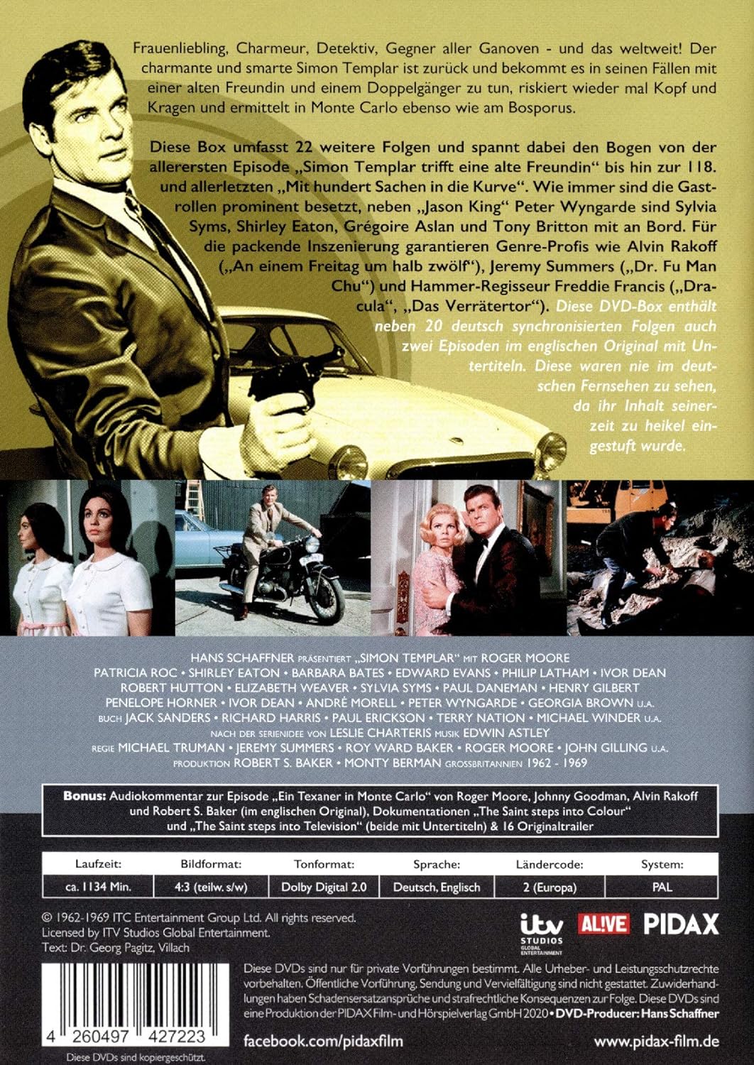Simon Templar, Vol. 2 / Weitere 22 Folgen der Kultserie mit James-Bond-Darsteller Roger Moore (Pidax