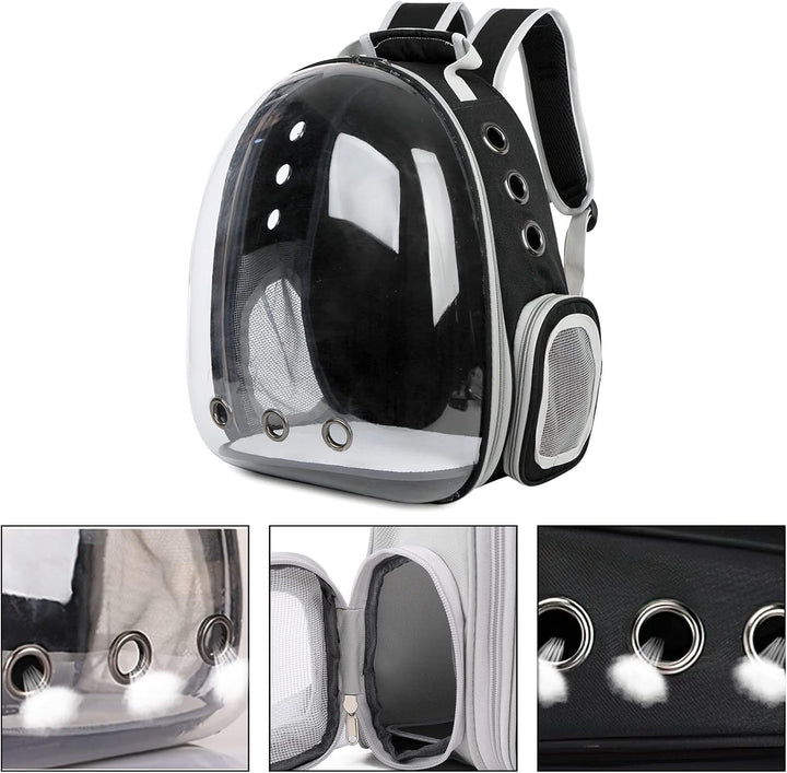 Galatée Katzenrucksack, Hund, Erweiterbarer Haustierrucksack, Belüfteter Raumkapsel-Katzenrucksack,