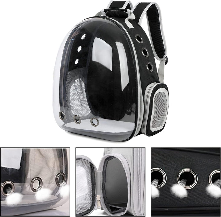 Galatée Katzenrucksack, Hund, Erweiterbarer Haustierrucksack, Belüfteter Raumkapsel-Katzenrucksack,