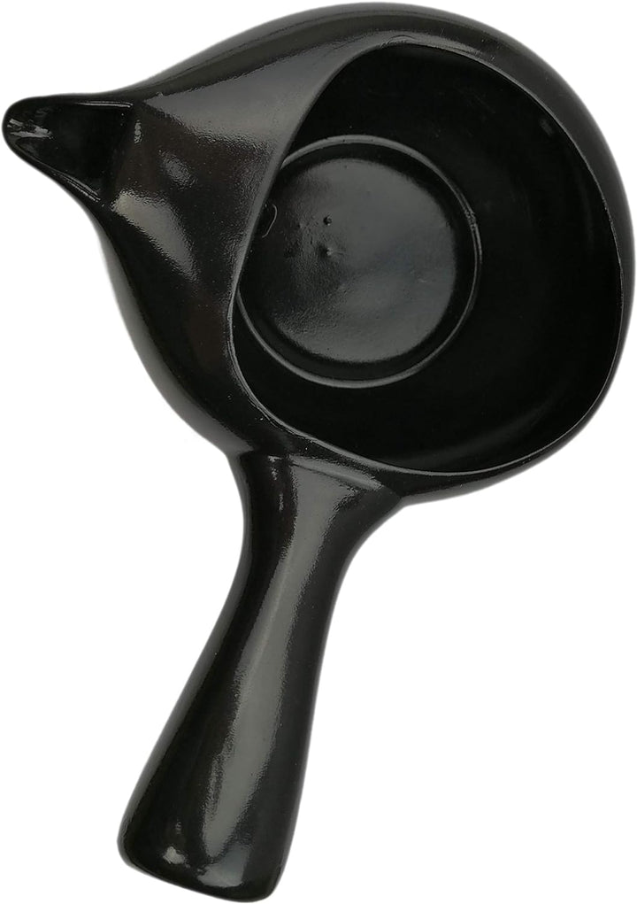 Einhand-Teekanne mit Teesieb 350ml, Kyusu im Tokoname Stil, Tea Instructor Schwarz, Schwarz