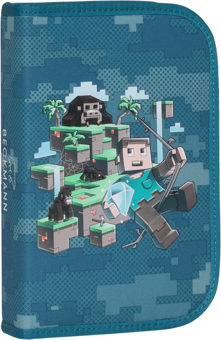 Beckmann, Federmappe Jungle Game, mit Inhalt, Mäppchen Federtasche, Grundschule, 1. Klasse, Green, J