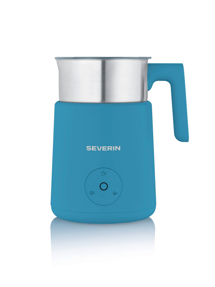 Severin Induktions-Milchaufschäumer, elektrischer Milchschäumer mit Edelstahlbehälter, kaltes und wa
