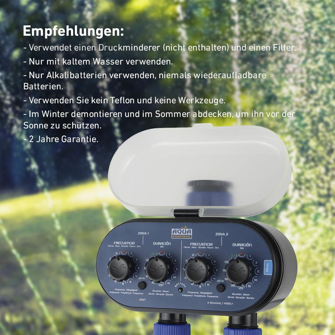 Aqua Control C4011 - Bewässerungsprogrammierer für den Garten - Für alle Arten von Hähnen - Mit 2 ge